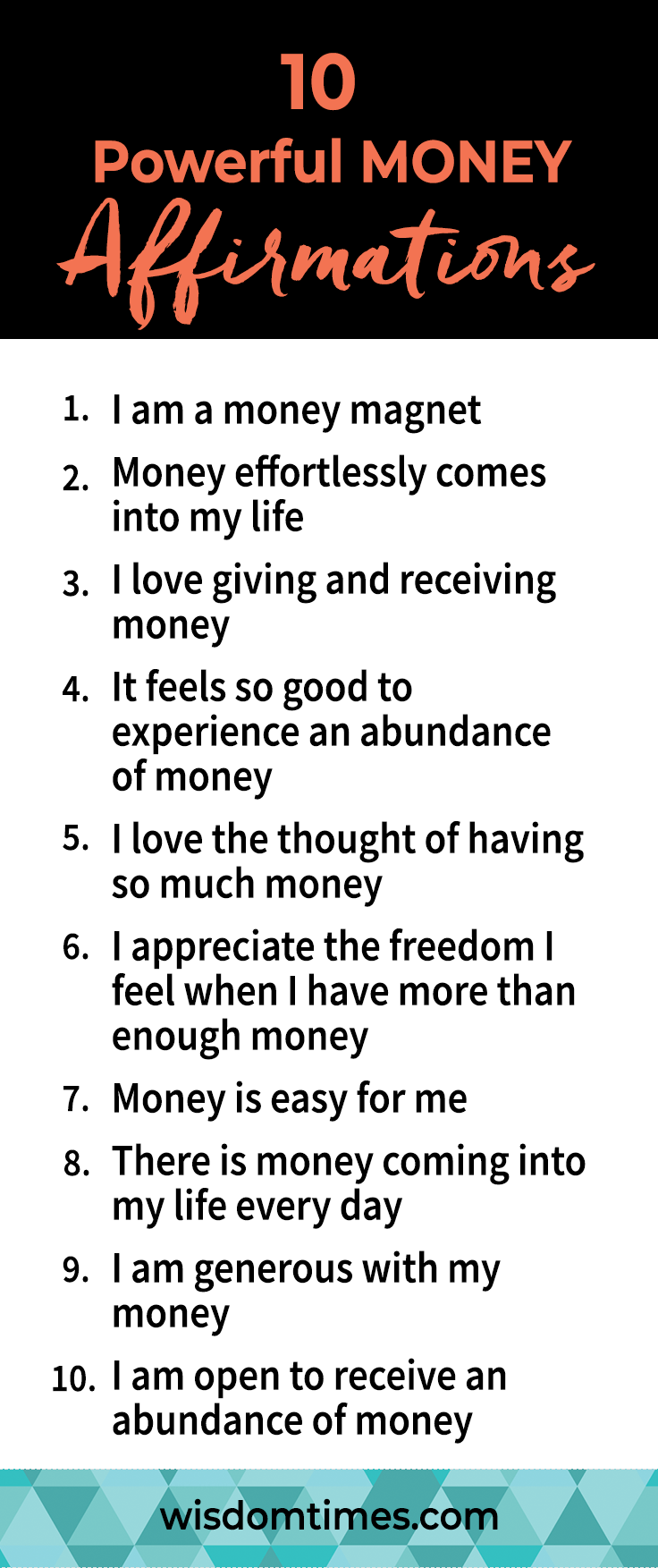 10 Powerful MONEY Affirmations
