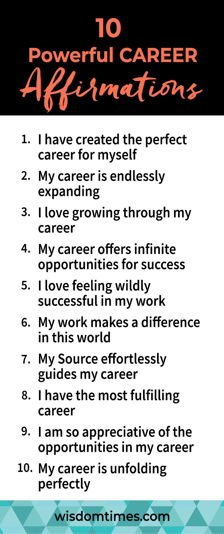 10 Powerful CAREER Affirmations