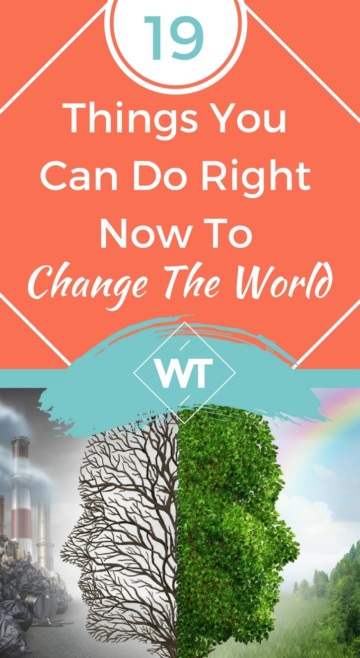 19 Things You Can Do Right Now To Change The World