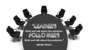 Leaders think and talk about