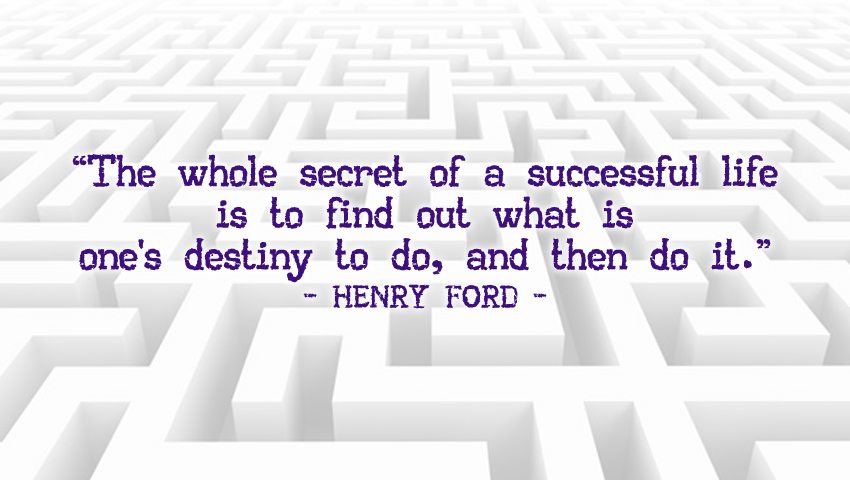 The whole secret of a successful