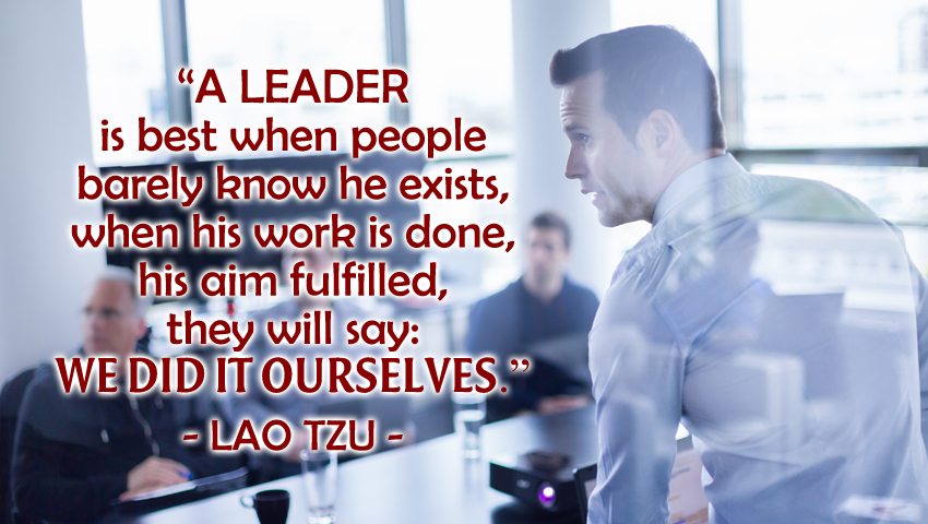 A leader is best when people