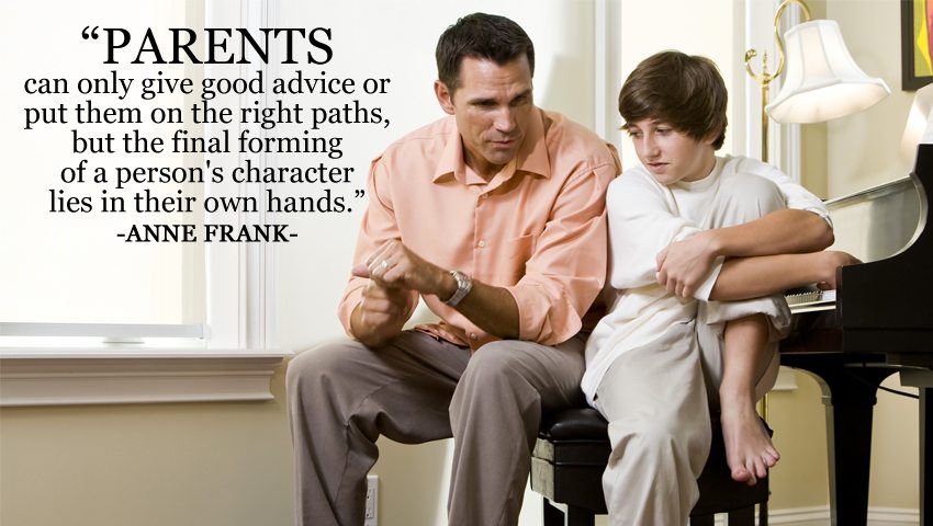 Parents can only give good 