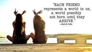 Each friend represents a world 