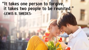 It takes one person to forgive