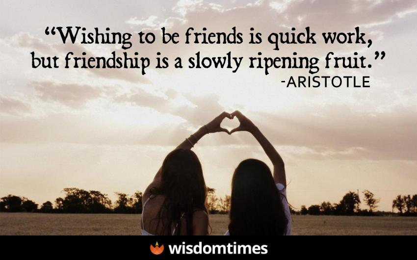 Wishing to be friends is quick work