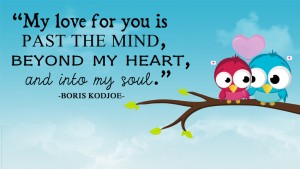 My love for you is past the mind