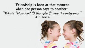 Friendship is born at that moment 