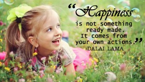 Happiness is not something ready