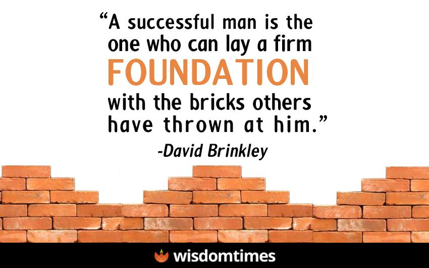 A successful man is the one who can