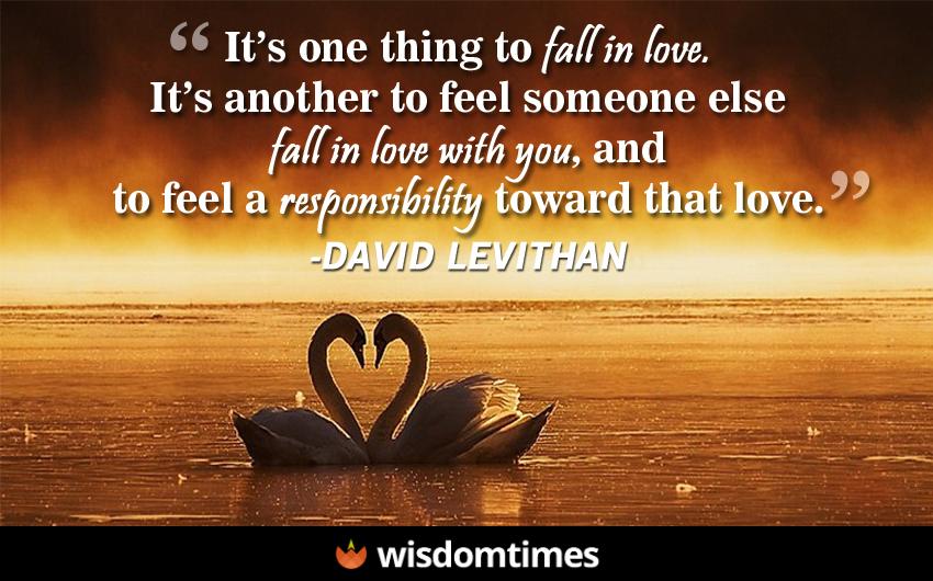 Its one thing to fall in love Its another