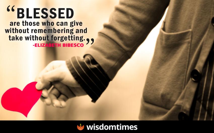Blessed are those who can give