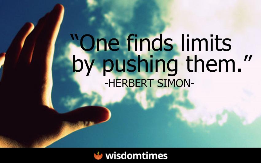 One finds limits by pushing them
