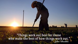 Things work out best for those 