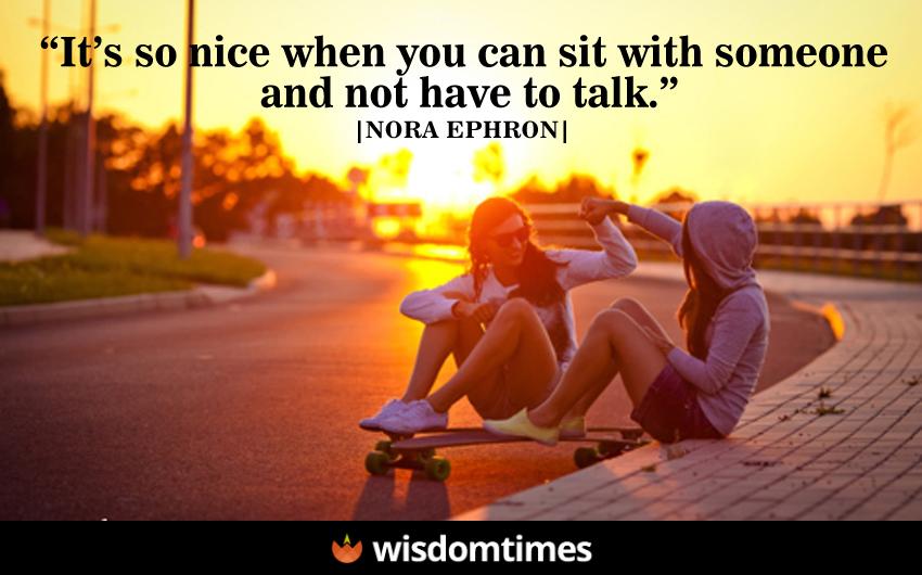 Its so nice when you can sit 