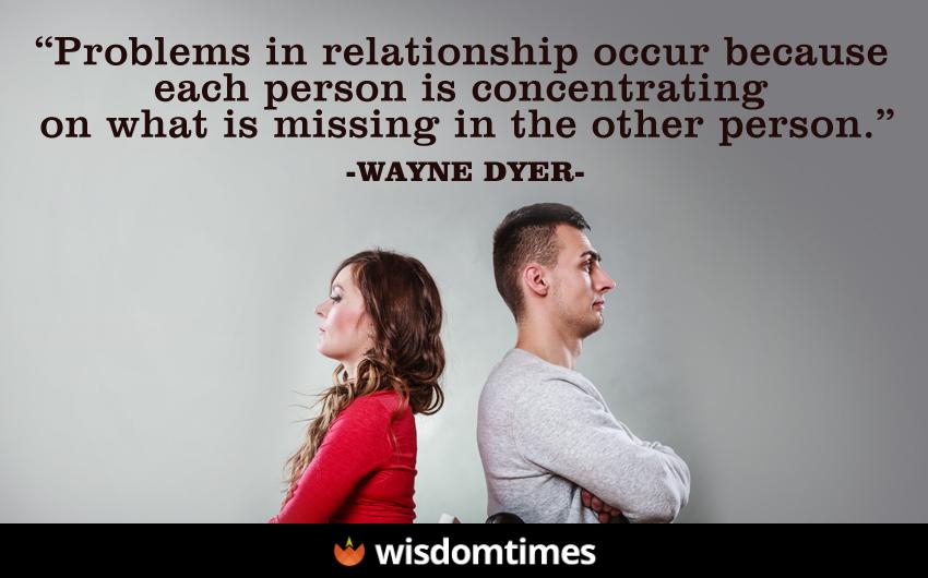 Problems in relationship occur 