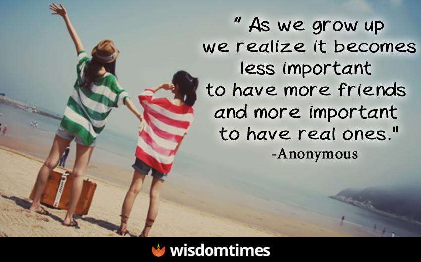 As we grow up we realize that it gets more important 
