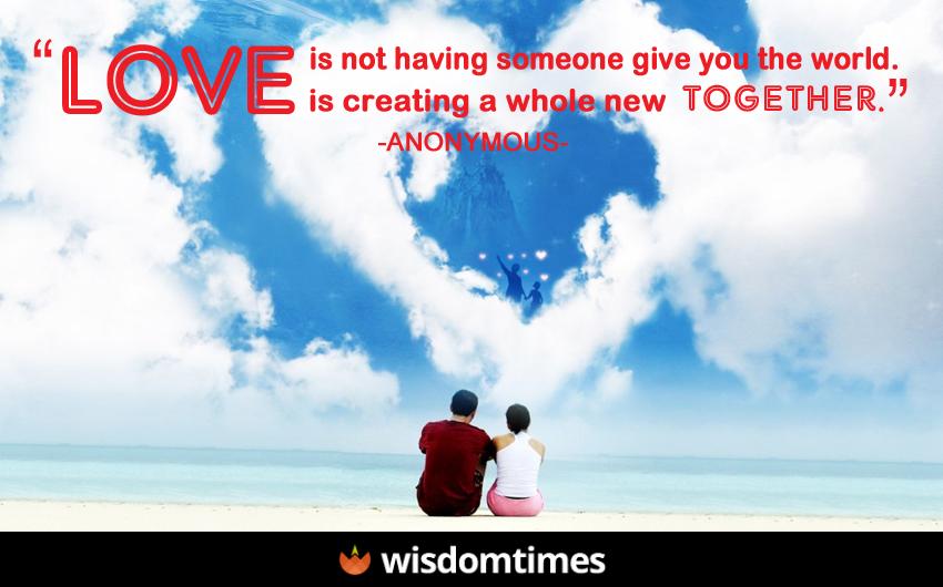 Love is not having someone give you 