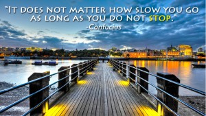 It does not matter how slow you