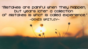 Mistakes are painful when they happen