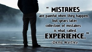 Mistakes are painful when they happen