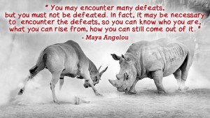You may encounter many defeats