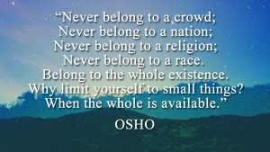 Never belong to a crowd