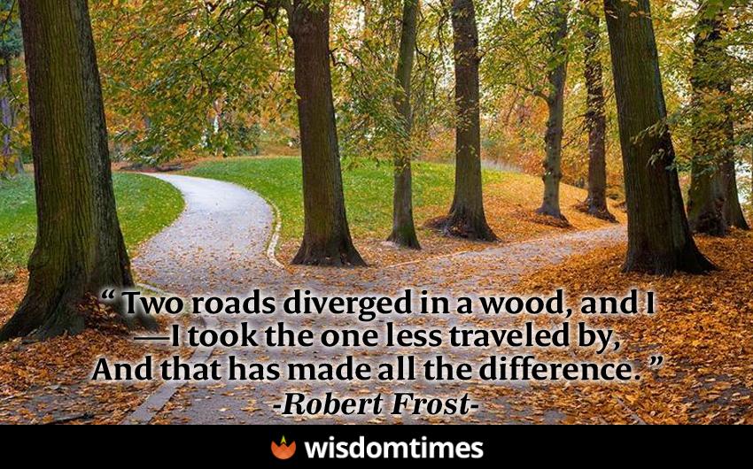 Two roads diverged in a wood and I | WisdomTimes