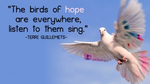 The birds of hope are everywhere